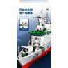 SEMBO 208038 MỘT QUỐC GIA HÙNG MẠNH TÀU CẢNH SÁT BIỂN TYPE 818 BLUE SEA GUARDIAN bộ đồ chơi xếp lắp ráp ghép mô hình Military Army Quân Sự Bộ Đội 691 khối