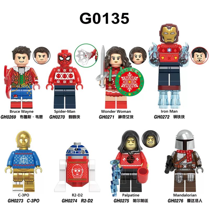 G CARD G0135 0135 GH0269 0269 GH0270 0270 GH0271 0271 GH0272 0272 GH0273 0273 GH0274 0274 GH0275 0275 GH0276 0276 8 LOẠI NHÂN VẬT NHỎ GIÁNG SINH bộ đồ chơi xếp lắp ráp ghép mô hình Movie & Game Phim Và Trò Chơi