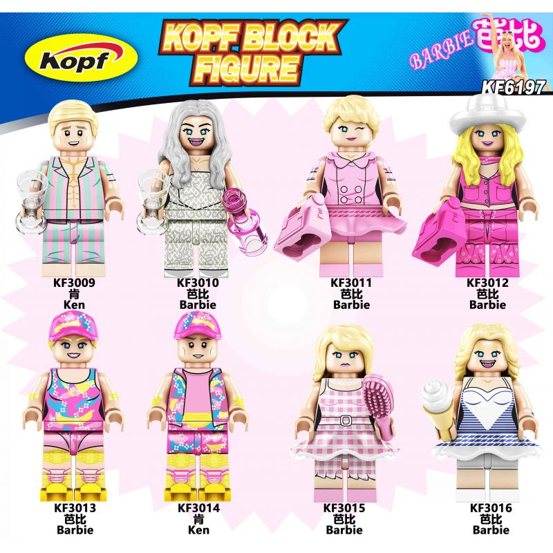 KOPF KF6197 6197 KF3009 3009 KF3010 3010 KF3011 3011 KF3012 3012 KF3013 3013 KF3014 3014 KF3015 3015 KF3016 3016 NHÂN VẬT BARBIE 8 LOẠI bộ đồ chơi xếp lắp ráp ghép mô hình Movie & Game Phim Và Trò Chơi