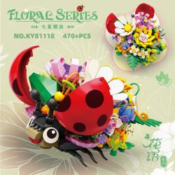 Bozhi 81118 NGÔN NGỮ HOA BỌ RÙA BẢY SAO bộ đồ chơi xếp lắp ráp ghép mô hình FLORAL 470 khối