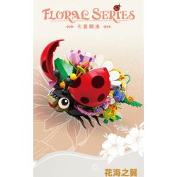 Bozhi 81118 NGÔN NGỮ HOA BỌ RÙA BẢY SAO bộ đồ chơi xếp lắp ráp ghép mô hình FLORAL 470 khối