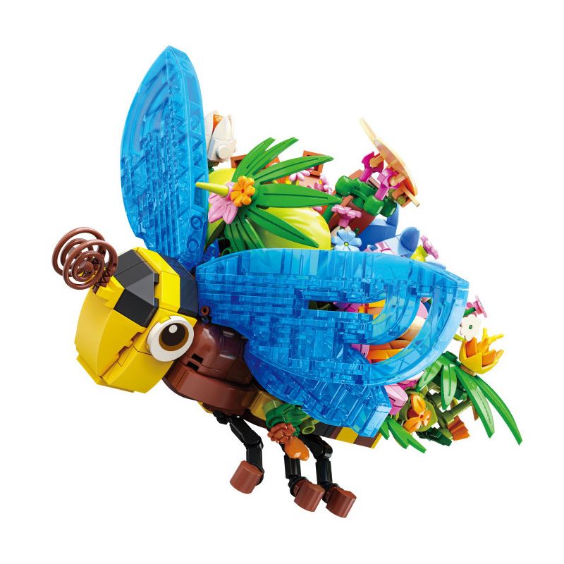 Bozhi 81119 NGÔN NGỮ HOA CON ONG NHỎ bộ đồ chơi xếp lắp ráp ghép mô hình FLORAL 627 khối