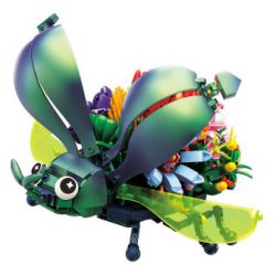 Bozhi 81120 NGÔN NGỮ CỦA CÁC LOÀI HOA BỌ TÊ GIÁC HAI NHÁNH GRADIENT bộ đồ chơi xếp lắp ráp ghép mô hình FLORAL 701 khối