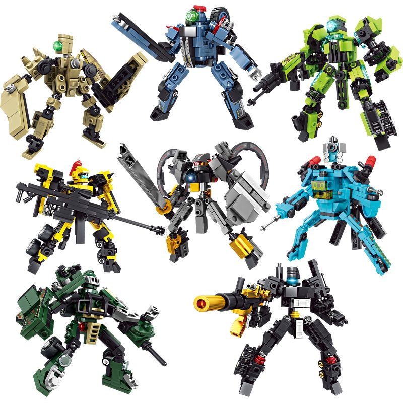 Kazi KY8107 8107 8 LOẠI CƠ CHẾ BIẾN ĐỔI ĐỘ KÉP bộ đồ chơi xếp lắp ráp ghép mô hình DEFORMATION 1204 khối