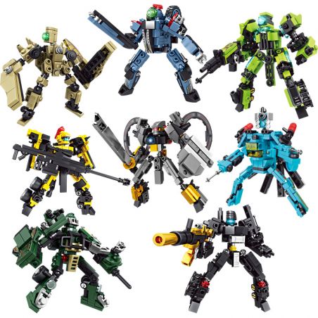 Kazi KY8107 8107 8 LOẠI CƠ CHẾ BIẾN ĐỔI ĐỘ KÉP bộ đồ chơi xếp lắp ráp ghép mô hình DEFORMATION 1204 khối