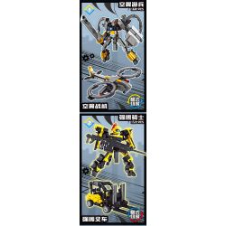 Kazi KY8107 8107 8 LOẠI CƠ CHẾ BIẾN ĐỔI ĐỘ KÉP bộ đồ chơi xếp lắp ráp ghép mô hình DEFORMATION 1204 khối