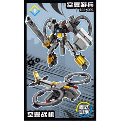 Kazi KY8107 8107 8 LOẠI CƠ CHẾ BIẾN ĐỔI ĐỘ KÉP bộ đồ chơi xếp lắp ráp ghép mô hình DEFORMATION 1204 khối