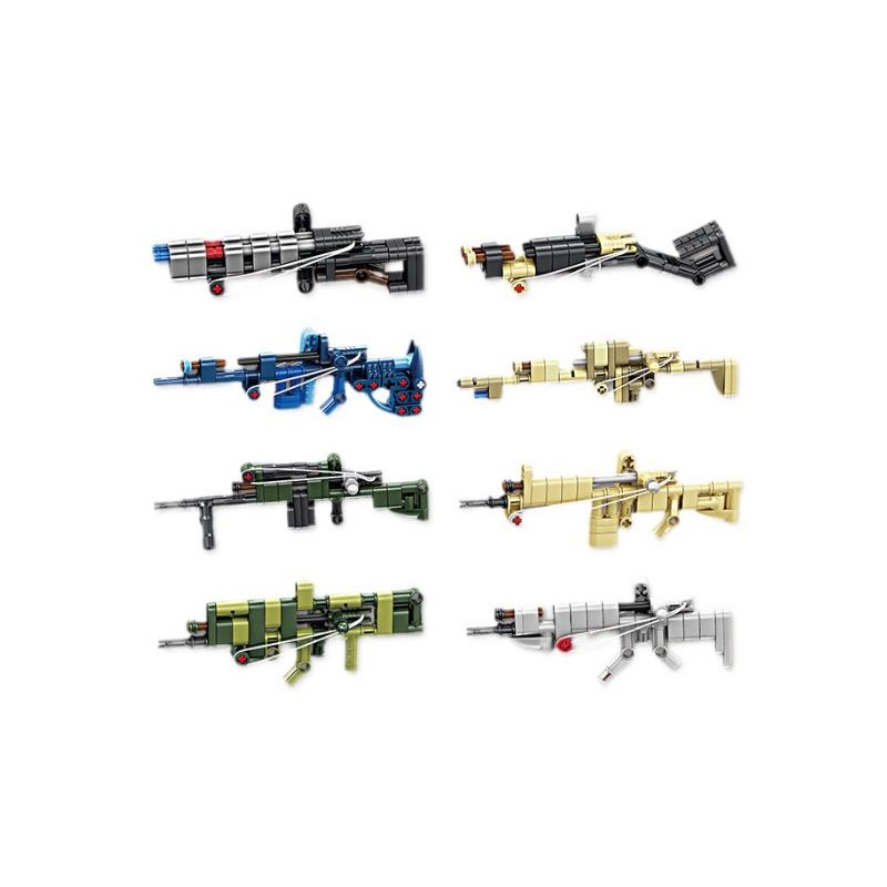 GBL KY1117 1117 KỸ SƯ CƠ KHÍ MẪU SÚNG TRƯỜNG 8 bộ đồ chơi xếp lắp ráp ghép mô hình Military Army Quân Sự Bộ Đội 398 khối