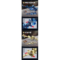 GBL KY1117 1117 KỸ SƯ CƠ KHÍ MẪU SÚNG TRƯỜNG 8 bộ đồ chơi xếp lắp ráp ghép mô hình Military Army Quân Sự Bộ Đội 398 khối