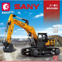 SEMBO 712038 SANY HEAVY INDUSTRY MÁY XÚC BÁNH XÍCH bộ đồ chơi xếp lắp ráp ghép mô hình City Thành Phố 634 khối