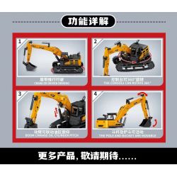 SEMBO 712038 SANY HEAVY INDUSTRY MÁY XÚC BÁNH XÍCH bộ đồ chơi xếp lắp ráp ghép mô hình City Thành Phố 634 khối