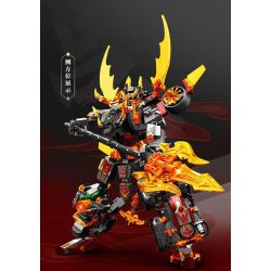 SEMBO 103364 103365 103366 103367 MECHA THÉP LAVA THẦN CHIẾN TRANH LỮ BỐ bộ đồ chơi xếp lắp ráp ghép mô hình MECHA OF STEEL 861 khối