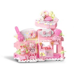 SEMBO 601560 BERRY GẶP RẮC RỐI VỚI CỬA HÀNG TRÁNG MIỆNG bộ đồ chơi xếp lắp ráp ghép mô hình FUNNY JUICE 291 khối