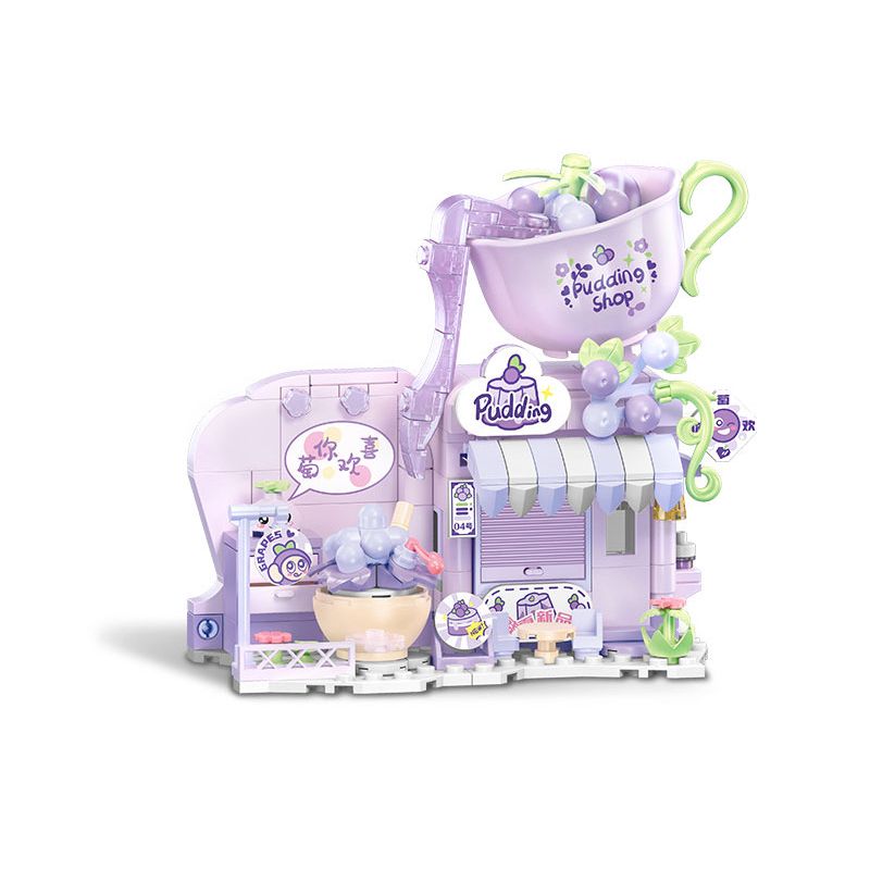 SEMBO 601562 BẠN CÓ THÍCH CỬA HÀNG BÁNH PUDDING KHÔNG? bộ đồ chơi xếp lắp ráp ghép mô hình FUNNY JUICE 310 khối