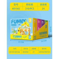 SEMBO 601562 BẠN CÓ THÍCH CỬA HÀNG BÁNH PUDDING KHÔNG? bộ đồ chơi xếp lắp ráp ghép mô hình FUNNY JUICE 310 khối