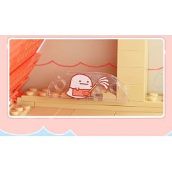 KEEPPLEY K21211 21211 CABIN Ở GÓC CỦA FRIENDS GÁC XÉP TRÒN MÀU HỒNG bộ đồ chơi xếp lắp ráp ghép mô hình Movie & Game Phim Và Trò Chơi