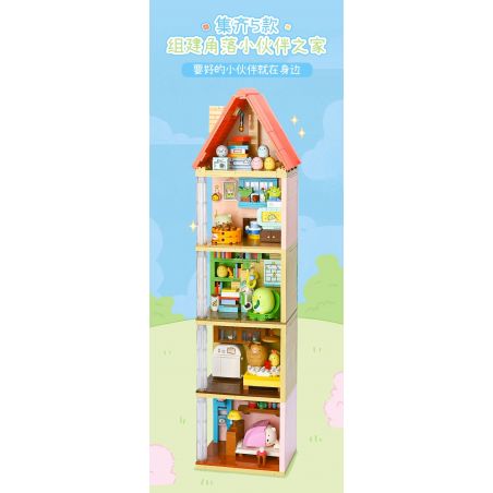 KEEPPLEY K21211 21211 CABIN Ở GÓC CỦA FRIENDS GÁC XÉP TRÒN MÀU HỒNG bộ đồ chơi xếp lắp ráp ghép mô hình Movie & Game Phim Và Trò Chơi