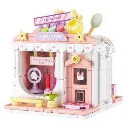 WEKKI 516615 CÓ MỘT CÔNG VIÊN SÁNG TẠO 3.0 CỬA HÀNG MỸ PHẨM LÀM ĐẸP NHỎ bộ đồ chơi xếp lắp ráp ghép mô hình MAKEUP SHOP 288 khối