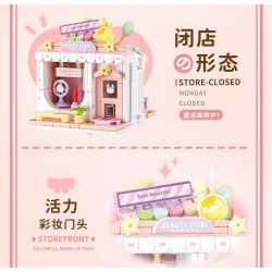 WEKKI 516615 CÓ MỘT CÔNG VIÊN SÁNG TẠO 3.0 CỬA HÀNG MỸ PHẨM LÀM ĐẸP NHỎ bộ đồ chơi xếp lắp ráp ghép mô hình MAKEUP SHOP 288 khối