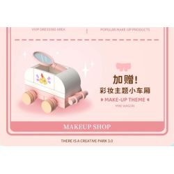 WEKKI 516615 CÓ MỘT CÔNG VIÊN SÁNG TẠO 3.0 CỬA HÀNG MỸ PHẨM LÀM ĐẸP NHỎ bộ đồ chơi xếp lắp ráp ghép mô hình MAKEUP SHOP 288 khối