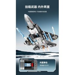 SEMBO 202244 MÁY BAY CHIẾN ĐẤU TRÊN TÀU SÂN J-35 bộ đồ chơi xếp lắp ráp ghép mô hình Military Army Quân Sự Bộ Đội 621 khối