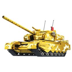 ZHEGAO GZ2008 2008 PHIÊN BẢN VÀNG TỐI THƯỢNG CỦA XE TĂNG 99A bộ đồ chơi xếp lắp ráp ghép mô hình Military Army Quân Sự Bộ Đội 1157 khối