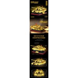 ZHEGAO GZ2008 2008 PHIÊN BẢN VÀNG TỐI THƯỢNG CỦA XE TĂNG 99A bộ đồ chơi xếp lắp ráp ghép mô hình Military Army Quân Sự Bộ Đội 1157 khối