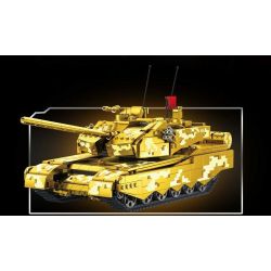 ZHEGAO GZ2008 2008 PHIÊN BẢN VÀNG TỐI THƯỢNG CỦA XE TĂNG 99A bộ đồ chơi xếp lắp ráp ghép mô hình Military Army Quân Sự Bộ Đội 1157 khối