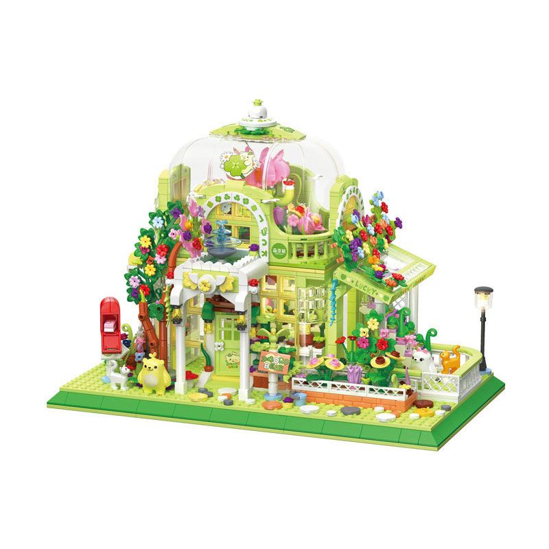 ZHEGAO 612002 VƯỜN BÁCH THẢO SUNSHINE bộ đồ chơi xếp lắp ráp ghép mô hình Creator SUNSHINE BOTANICAL GARDEN Sáng Tạo 1490 khối