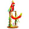 DK 6015 VẸT NHÀO LỘN MÀU ĐỎ bộ đồ chơi xếp lắp ráp ghép mô hình PARROT FLOWER FRAME 636 khối