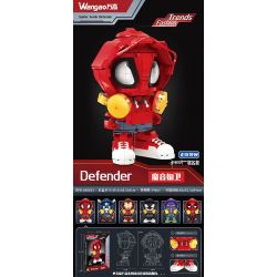 WANGAO 488001 BẢO VỆ NHỆN ÂM THANH MA THUẬT bộ đồ chơi xếp lắp ráp ghép mô hình DEFENDER