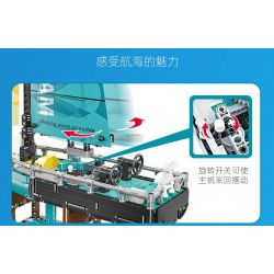 JIESTAR 58123 THUYỀN BUỒM ĐẠI DƯƠNG 65 bộ đồ chơi xếp lắp ráp ghép mô hình Technic OCEAN GOING TYPE 65 SAILBOAT Kỹ Thuật Công Nghệ Cao Mô Hình Phương Tiện 675 khối