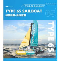 JIESTAR 58123 THUYỀN BUỒM ĐẠI DƯƠNG 65 bộ đồ chơi xếp lắp ráp ghép mô hình Technic OCEAN GOING TYPE 65 SAILBOAT Kỹ Thuật Công Nghệ Cao Mô Hình Phương Tiện 675 khối
