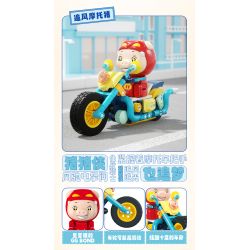 JAKI JK6835 6835 ĐỘI XE DỄ THƯƠNG PIGMAN ĐUỔI MÁY LỢN bộ đồ chơi xếp lắp ráp ghép mô hình Movie & Game MOTORCYCLE GG BOND Phim Và Trò Chơi