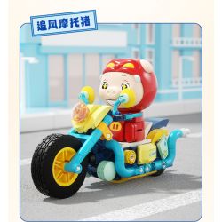 JAKI JK6835 6835 ĐỘI XE DỄ THƯƠNG PIGMAN ĐUỔI MÁY LỢN bộ đồ chơi xếp lắp ráp ghép mô hình Movie & Game MOTORCYCLE GG BOND Phim Và Trò Chơi