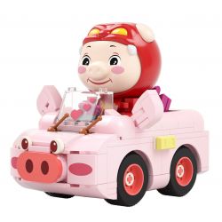 JAKI JK6837 6837 ĐỘI XE DỄ THƯƠNG PIGMAN CHÚ LỢN MUI TRẦN TUYỆT VỜI bộ đồ chơi xếp lắp ráp ghép mô hình Movie & Game CONVERTIBLE GG BOND Phim Và Trò Chơi