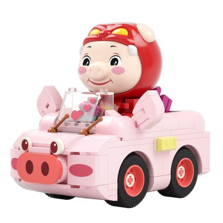 JAKI JK6837 6837 ĐỘI XE DỄ THƯƠNG PIGMAN CHÚ LỢN MUI TRẦN TUYỆT VỜI bộ đồ chơi xếp lắp ráp ghép mô hình Movie & Game CONVERTIBLE GG BOND Phim Và Trò Chơi