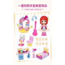 QMAN ENLIGHTEN KEEPPLEY 31019-2 PHÒNG NGƯỜI YÊU MEIMEI bộ đồ chơi xếp lắp ráp ghép mô hình Girl CHERRY Con Gái