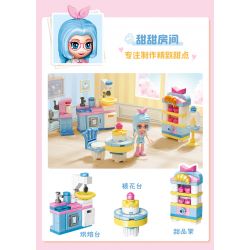 QMAN ENLIGHTEN KEEPPLEY 31019-4 PHÒNG NGƯỜI YÊU HOA bộ đồ chơi xếp lắp ráp ghép mô hình Girl CHERRY Con Gái
