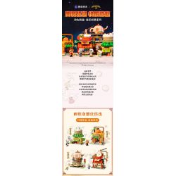 PANTASY 86506 CẢNH PHỐ NHỎ KUNG FU PANDA CỬA HÀNG MÌ XIAO ZHEN bộ đồ chơi xếp lắp ráp ghép mô hình Movie & Game Phim Và Trò Chơi 300 khối