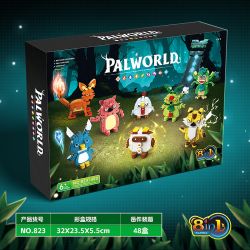 823 8 LOẠI QUÁI THÚ TƯỞNG TƯỢNG PALLU bộ đồ chơi xếp lắp ráp ghép mô hình Movie & Game PALWORLD Phim Và Trò Chơi 493 khối