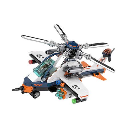 JAKI JK8561 8561 CHIẾN TRƯỜNG MÁY BAY TRỰC THĂNG HYPER PULSE bộ đồ chơi xếp lắp ráp ghép mô hình Military Army SUPER PULSE HELICOPTER Quân Sự Bộ Đội