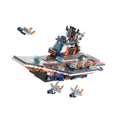 JAKI JK8562 8562 CHIẾN TRƯỜNG SIÊU TÀU SÂN BAY HẠT NHÂN bộ đồ chơi xếp lắp ráp ghép mô hình Military Army HYPER NUCLEAR AIRCRAFT CARRIER Quân Sự Bộ Đội