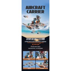 JAKI JK8562 8562 CHIẾN TRƯỜNG SIÊU TÀU SÂN BAY HẠT NHÂN bộ đồ chơi xếp lắp ráp ghép mô hình Military Army HYPER NUCLEAR AIRCRAFT CARRIER Quân Sự Bộ Đội