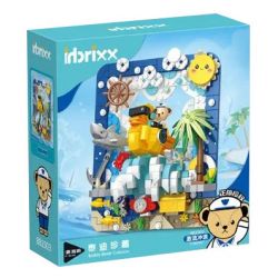 INBRIXX 881503 GẤU BÔNG TEDDY RIDE LƯỚT SÓNG bộ đồ chơi xếp lắp ráp ghép mô hình TEDDY WAVE SURFING
