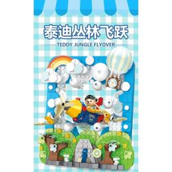 INBRIXX 881504 GẤU BÔNG TEDDY JUNGLE LEAP bộ đồ chơi xếp lắp ráp ghép mô hình TEDDY JUNGLE FLYOVER