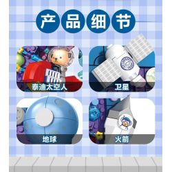 INBRIXX 881506 GẤU BÔNG TEDDY GIỮA CÁC VÌ SAO bộ đồ chơi xếp lắp ráp ghép mô hình TEDDY STAR TREK