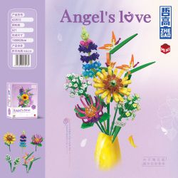 ZHEGAO 622012 THIÊN THẦN TÌNH YÊU bộ đồ chơi xếp lắp ráp ghép mô hình Creator ANGEL'S LOVE Sáng Tạo 621 khối