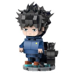 YOLOPARK 40006 TRẢ LẠI PHÉP THUẬT BÚP BÊ XÂY DỰNG FUSHIGURO MEGUMI bộ đồ chơi xếp lắp ráp ghép mô hình Movie & Game BIG HEAD BRICKS 03 Phim Và Trò Chơi