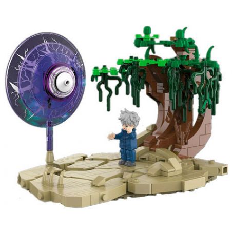 YOLOPARK 40011 TRẢ LẠI PHÉP THUẬT CẢNH MỞ RỘNG VƯƠNG QUỐC CỦA SATORU GOJO bộ đồ chơi xếp lắp ráp ghép mô hình Movie & Game BRICKS SCENE 02 Phim Và Trò Chơi